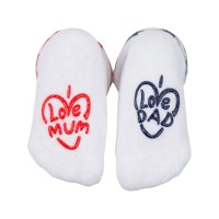 S520-W: White 2 Pack Anti-Slip Terry Socks (0-12 Months)